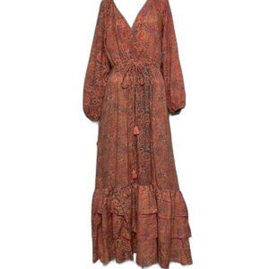 BOEMO Revolve Women's Bohemian Paisley Maxi Dress Sz M EUC